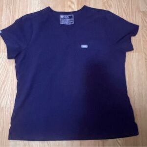 Figs Catarina Purple One pocket scrub top- Large petite